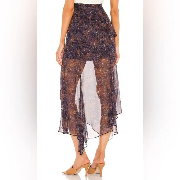 Veronica Beard NWT Trixie Silk Handkerchief Chiffon Ruffle Asymmetric Midi 4 - Picture 4 of 16